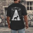 Boston Terrier Mom Dad Dog Alien UFO For Men Women Men's Back Print T-Shirt, funny design