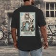 The Boston Terrier Mom Skeleton Spooky Season Halloween Men's Back Print T-Shirt, funny design