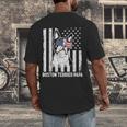 Boston Terrier Papa Cool Dog Lover USA American Flag Men Women Men's Back Print T-Shirt, funny design
