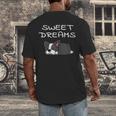 Boston Terrier Puppy Sweet Dreams Pajama For Bedtime Tank Top Men's Back Print T-Shirt, funny design