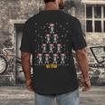 Boston Terrier Santa Hat Xmas Light Men Women Christmas Tree Men's Back Print T-Shirt, funny design