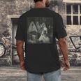 Boston Terrier Selfie With Ghosts Halloween Dog Lover Men's Back Print T-Shirt, funny design