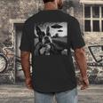 Boston Terrier Graphic Selfie With UFOs Weird Aliens Men's Back Print T-Shirt, funny design