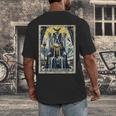 Boston Terrier Tarot Card Dog Men's Back Print T-Shirt, funny design