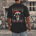 Boston Terrier Ugly Christmas Sweater Xmas For Adults Kids Men's Back Print T-Shirt, funny design