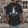 Boston Terrier Weightlifting Deadlift Men Fitness Gym Men's Back Print T-Shirt, funny design