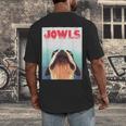 Boston Terriers Jowls Dog Mom Dog Dad Men's Back Print T-Shirt, funny design