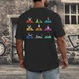 Boston Terriers Yoga Asana Pose And Meditation Men's Back Print T-Shirt, funny design