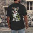Camo Boston Terrier Pet Owner Camouflage Dog Lover Men's Back Print T-Shirt, funny design