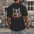 Colorful Boston Terrier Dog For Men Women Kids Men's Back Print T-Shirt, funny design