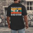 Cute Boston Terrier Best Boston Terrier Dad Ever Men's Back Print T-Shirt, funny design