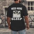 Cute Boston Terrier Need More Sleep Pajamas Nightgown Men's Back Print T-Shirt, funny design