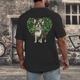 Cute Boston Terrier Shamrock St Patrick's Day Dog Lover Men Women Kids Men's Back Print T-Shirt, funny design