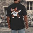 Dabbing Red Boston Terrier Dab Dance Dog Men Women Kids Men's Back Print T-Shirt, funny design