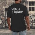 The Dogfather Boston Terrier Dog Dad Father's Day Men's Back Print T-Shirt, funny design