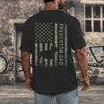 Frenchton Dad French Bulldog Boston Terrier Camo USA Flag Men's Back Print T-Shirt, funny design