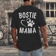 Fun Bostie Mama Dog Lover Apparel Boston Terrier Mom Men's Back Print T-Shirt, funny design