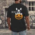 The Halloween Boston Terrier Men's Back Print T-Shirt, funny design