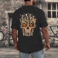 Halloween Costume Skull Boston Terrier Dog Lover For Men Women Kids Men's Back Print T-Shirt, funny design