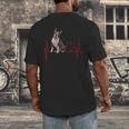 Heartbeat Boston Terrier Dog Men's Back Print T-Shirt, funny design