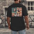 Patriotic Boston Terrier Dog Lover USA Flag 4th Of July For Men Women Kids Men's Back Print T-Shirt, funny design
