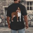 Red Boston Terrier Dog Men's Back Print T-Shirt, funny design
