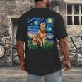 Red Heeler Starry Night Cattle Dog Colorful Art By Aja For Men Women Girls Kids Men's Back Print T-Shirt, funny design
