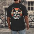 Retro Sunset Sunglasses Boston Terrier Boston Bull Bostie Men's Back Print T-Shirt, funny design