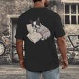 Sleepy Boston Terrier Pajama Men Women Kids Men's Back Print T-Shirt, funny design