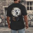 Spooky Halloween Moon Boston Terrier Boston Bull Bostie Men's Back Print T-Shirt, funny design