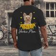 Sunflower Yorkie Mom Dog Lover Men's Back Print T-Shirt, funny design