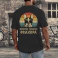 Vintage Boston Terrier Grandpa Dog Lovers Father's Day Men's Back Print T-Shirt, funny design