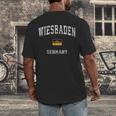 Wiesbaden Germany Vintage Athletic Sports Men's Back Print T-Shirt, funny design