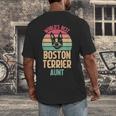 Worlds Best Boston Terrier Aunt Men's Back Print T-Shirt, funny design