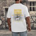 Anatomy Of Boston Terrier Dog Lover Men's Back Print T-Shirt, funny design