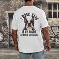 Bostie Mama Dog Dad Boston Terrier For Men Women Men's Back Print T-Shirt, funny design