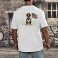 Boston Terrier 4th Of July US American Flag Dog Patriotic Men's Back Print T-Shirt, funny design