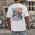 Boston Terrier Dog Christmas Snowman Winter Snow Men's Back Print T-Shirt, funny design