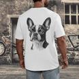 Boston Terrier Dog Motif Pet Illustration Boston Terrier For Men Women Kids Men's Back Print T-Shirt, funny design