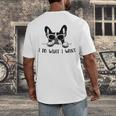 Boston Terrier Dog Owner I Do What I Want Pet Men's Back Print T-Shirt, funny design