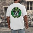Boston Terrier Dog St Patricks Day Irish Pet Lover Men Women Kids Men's Back Print T-Shirt, funny design