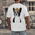 Boston Terrier Dog Wearing Crown For Men Women Girls Kids Men's Back Print T-Shirt, funny design