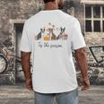 Boston Terrier Fall Pumpkin Tis The Season Autumn Women Men's Back Print T-Shirt, funny design