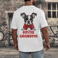 Boston Terrier Grandma Dog Lovers Puppy Bostie Owner Men's Back Print T-Shirt, funny design