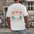 Boston Terrier Grandpa Dog Lover Father's Day Premium Men's Back Print T-Shirt, funny design