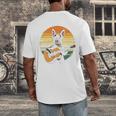 Boston Terrier Guitar Retro Men's Back Print T-Shirt, funny design