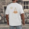 Boston Terrier Halloween Cute Bostie Dog Pocket Boo Men's Back Print T-Shirt, funny design