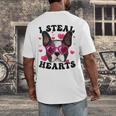 Boston Terrier Heart Glasses Girls Bostie Valentines Day Men's Back Print T-Shirt, funny design