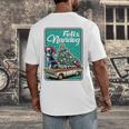 Boston Terrier Merry Christmas Tree Truck Dog X-Mas Men's Back Print T-Shirt, funny design