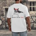Boston Terrier Mom Bandana Boston Terrier Dog Men's Back Print T-Shirt, funny design